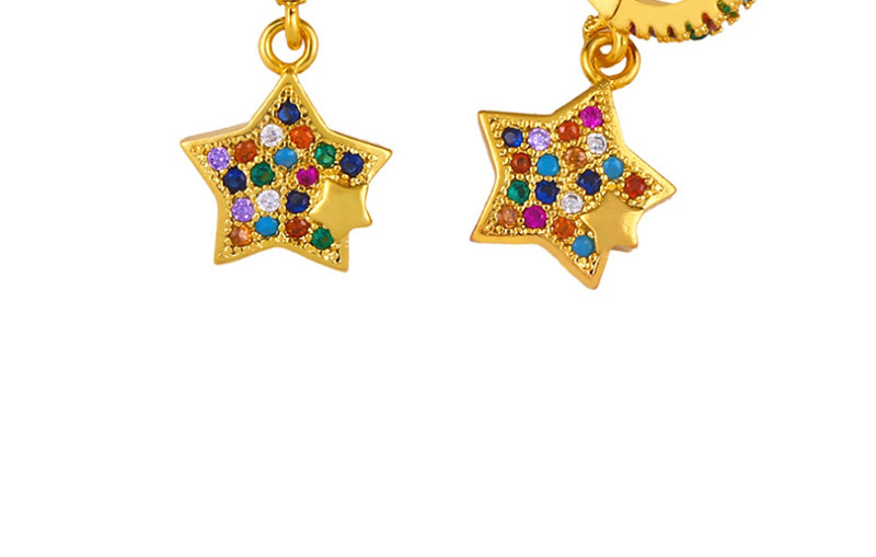 Fashion Big Star Pentagram Earrings,Earrings