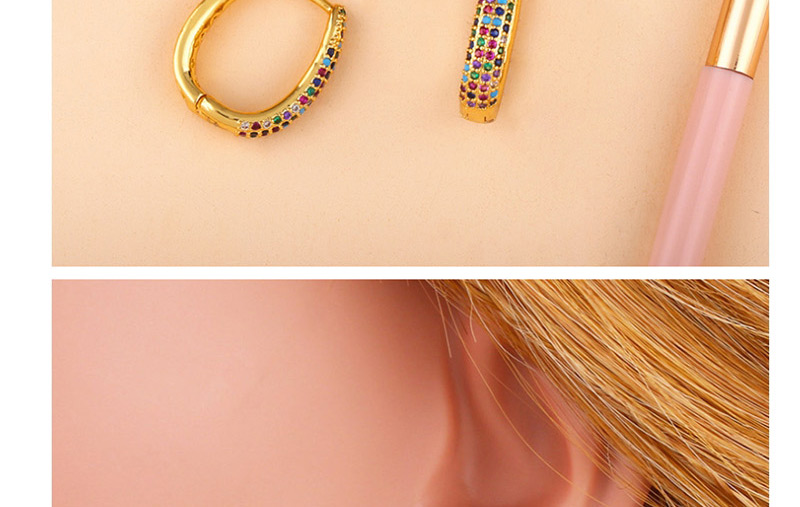 Fashion Ear Ring Micro-inlaid Zircon U-shaped Full-studded Earrings,Earrings