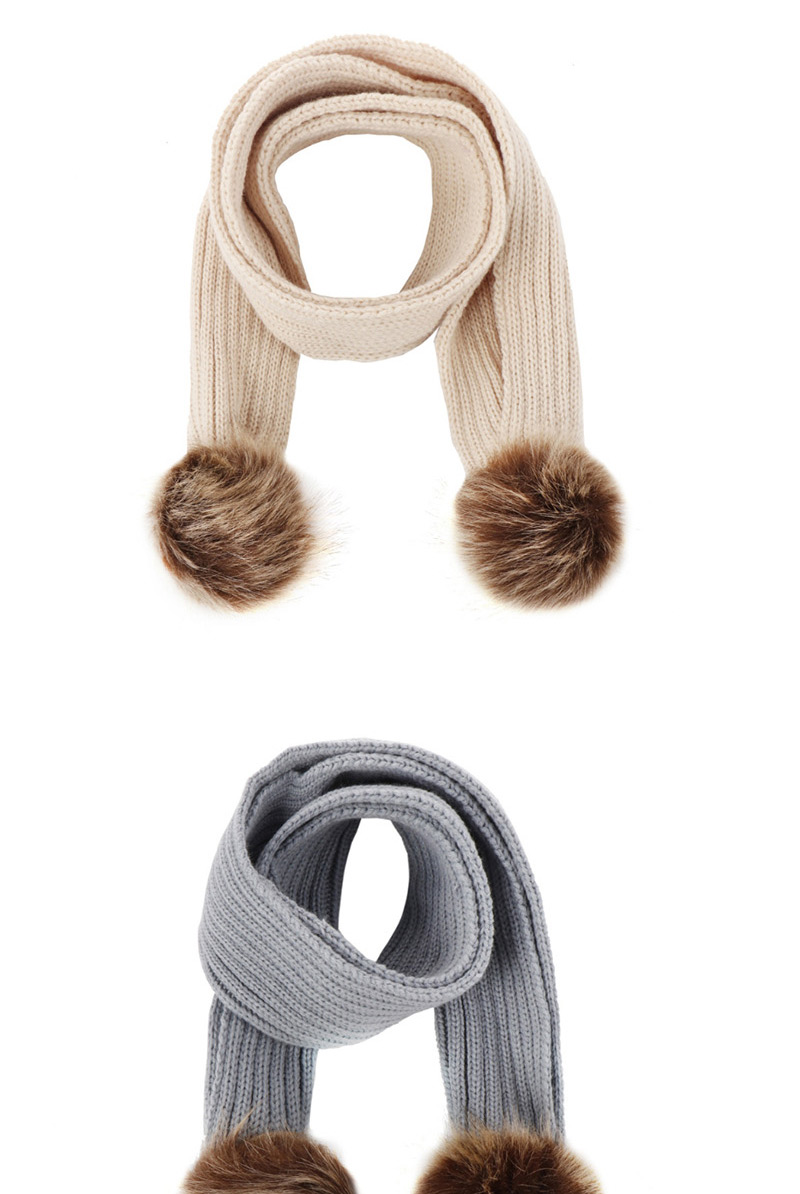 Fashion Beige Collar Knitted Imitation Tweezers,knitting Wool Scaves