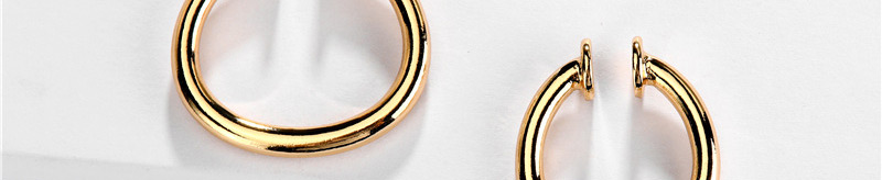 Fashion Gold Small Set Of Alloy Geometry U-shaped Ear Clips,Clip & Cuff Earrings