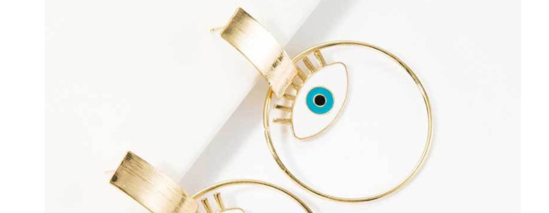 Fashion Gold Eye Circle Earrings,Drop Earrings