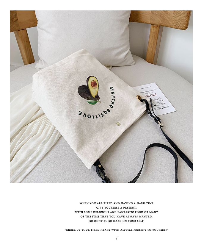 Fashion Khaki Avocado Printed Canvas Shoulder Slung Letter Pack,Messenger bags