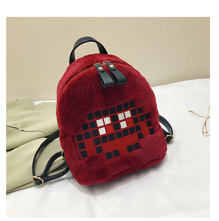 Fashion Red Cartoon Plush Backpack,Backpack