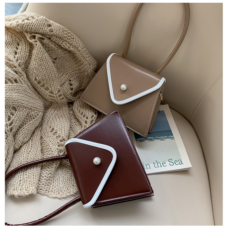Fashion Khaki Contrast Stitching Shoulder Messenger Bag,Messenger bags