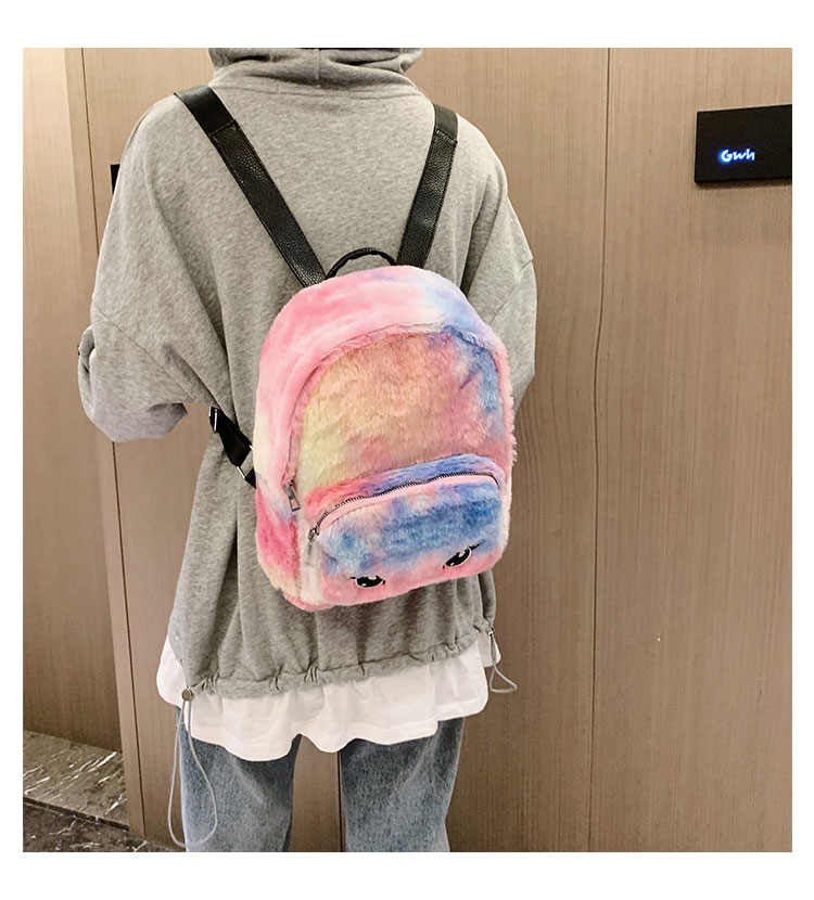 Fashion White Powder Figure 2 Cartoon Plush Backpack,Backpack