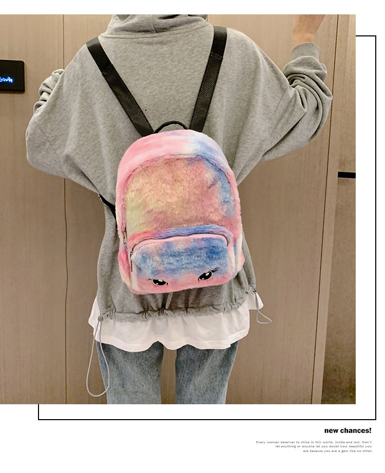 Fashion White Powder Figure 2 Cartoon Plush Backpack,Backpack