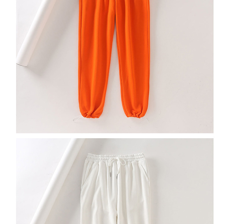 Fashion Orange High Waist And Straight Leg Pants,Pants