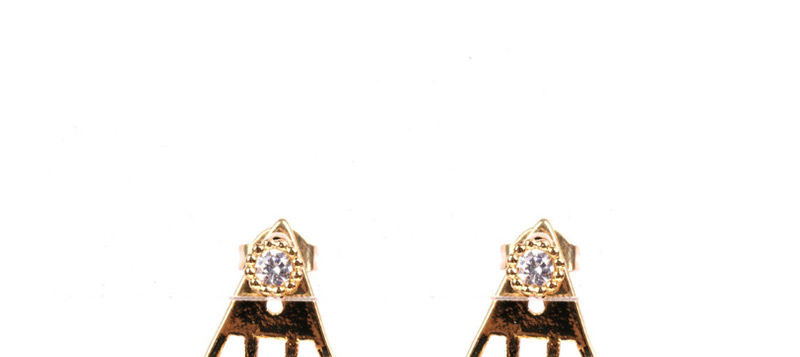 Fashion Gold Micro-set Color Zircon Kiss Letters Stud Earrings,Earrings