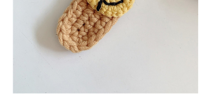 Fashion Yellow Braided Wool Smiley Hair Clip,Hairpins