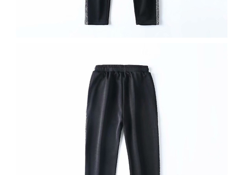 Fashion Black High-elastic Bright Silk Plus Velvet Leggings,Pants
