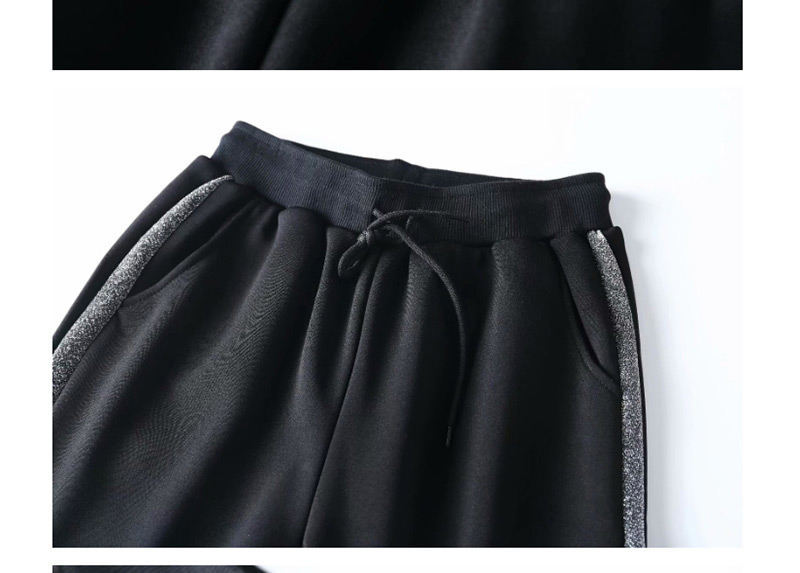 Fashion Black High-elastic Bright Silk Plus Velvet Leggings,Pants
