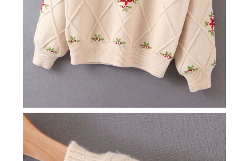 Fashion White Crocheted Flower Sweater,Sweater