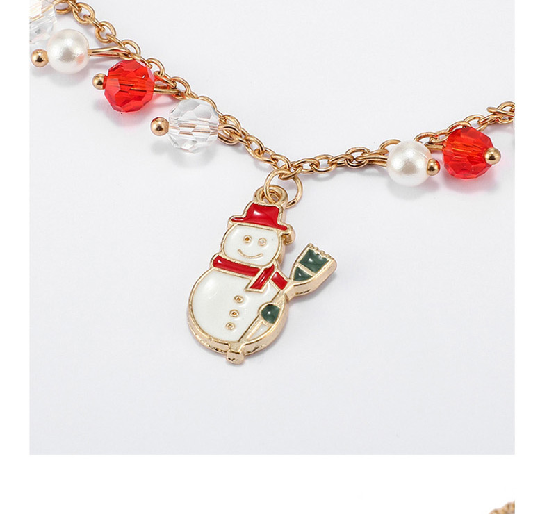 Fashion Gold Beaded Christmas Snow Hippo Pine Fringe Man Necklace,Pendants