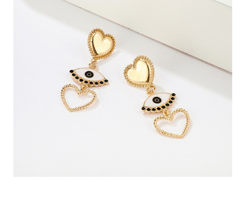 Fashion Gold Hollow Love Eye Earrings,Drop Earrings