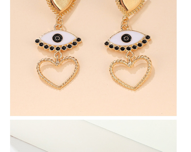 Fashion Gold Hollow Love Eye Earrings,Drop Earrings