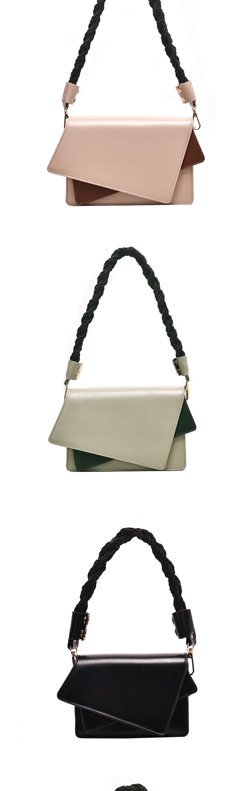 Fashion Small Green Broadband Contrast Shoulder Crossbody Bag,Shoulder bags