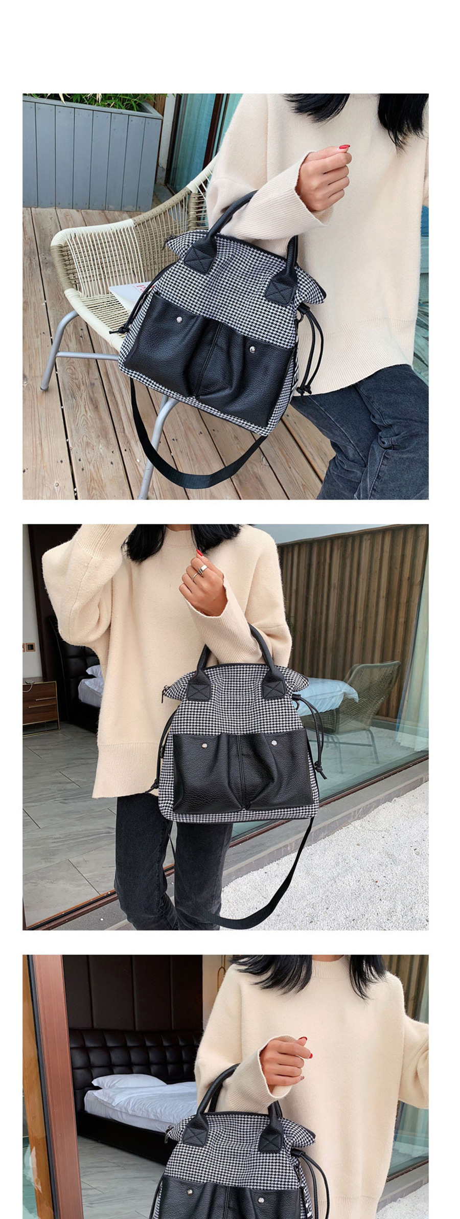 Fashion Red Contrast Broadband Portable Messenger Bag,Handbags