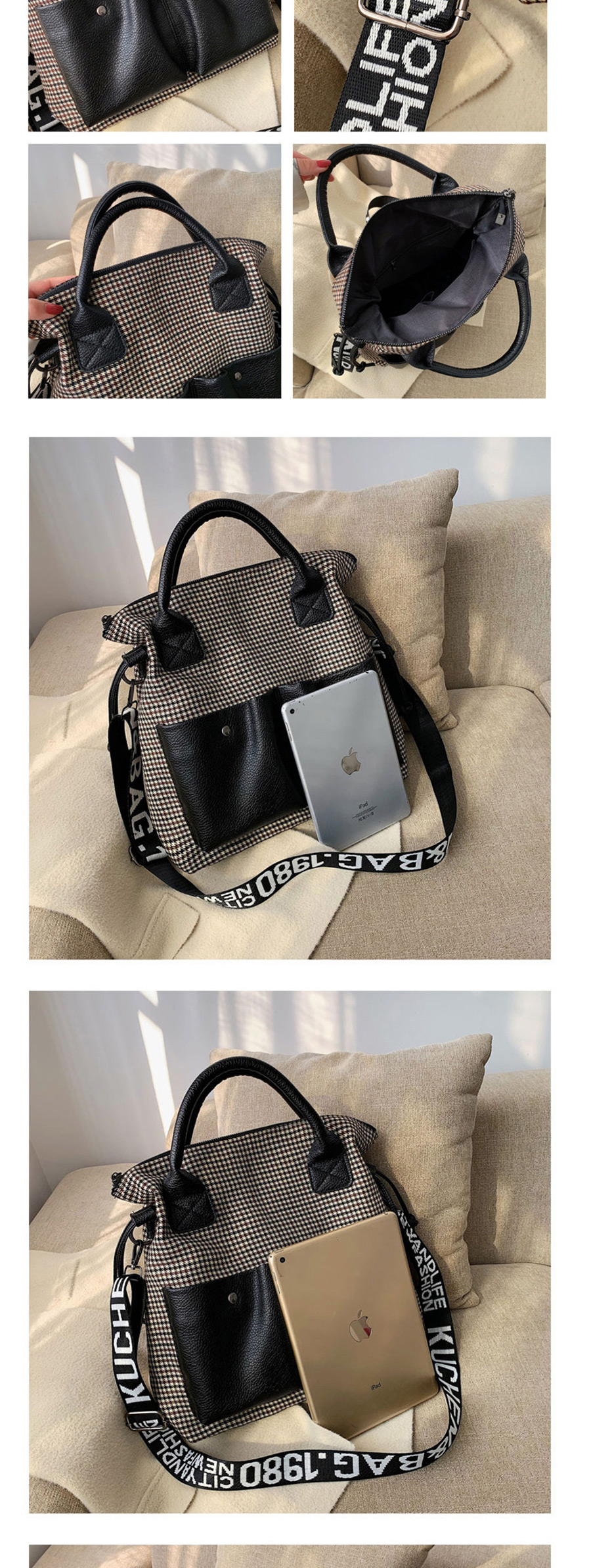 Fashion Red Contrast Broadband Portable Messenger Bag,Handbags