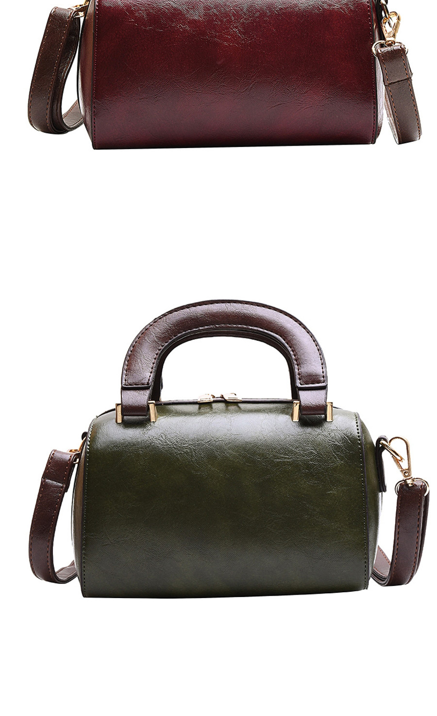 Fashion Green Oil Skinny Shoulder Shoulder Bag,Handbags