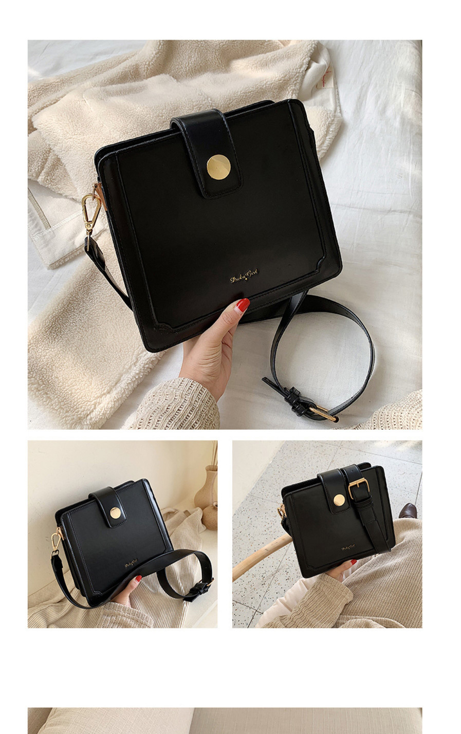 Fashion Black Broadband Single Shoulder Bag,Shoulder bags