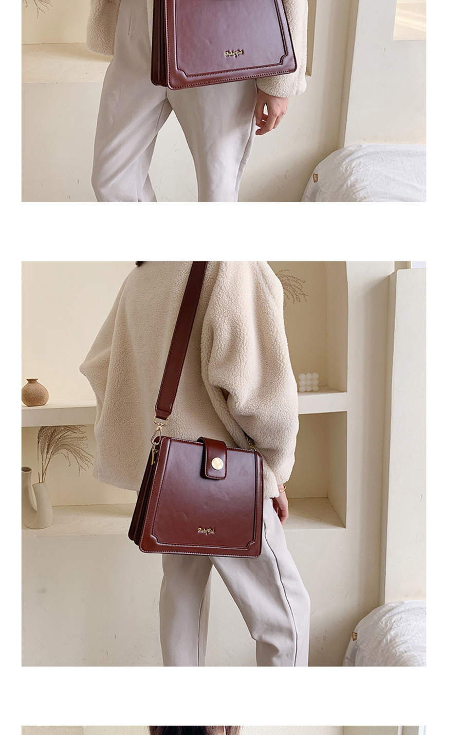 Fashion Khaki Broadband Single Shoulder Bag,Shoulder bags