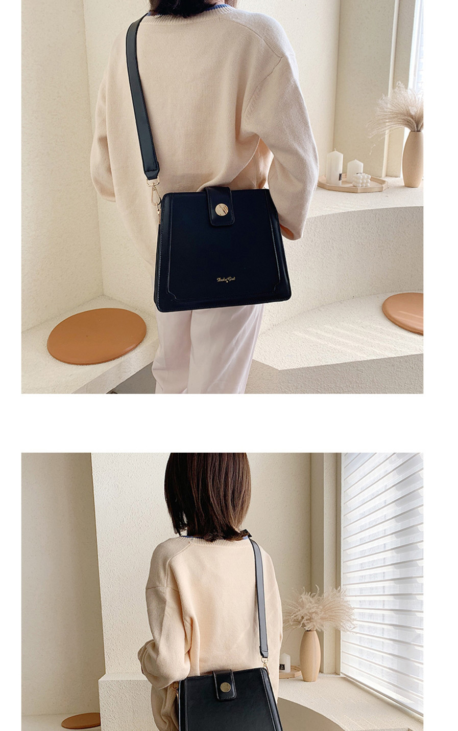 Fashion Black Broadband Single Shoulder Bag,Shoulder bags