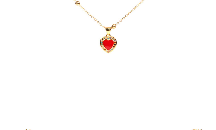 Fashion Gold Diamond Heart Drop Necklace,Necklaces