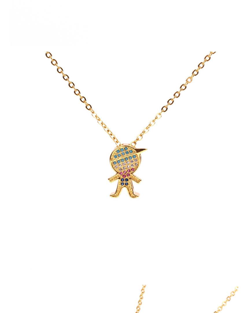 Fashion Gold Diamond Character Necklace,Necklaces