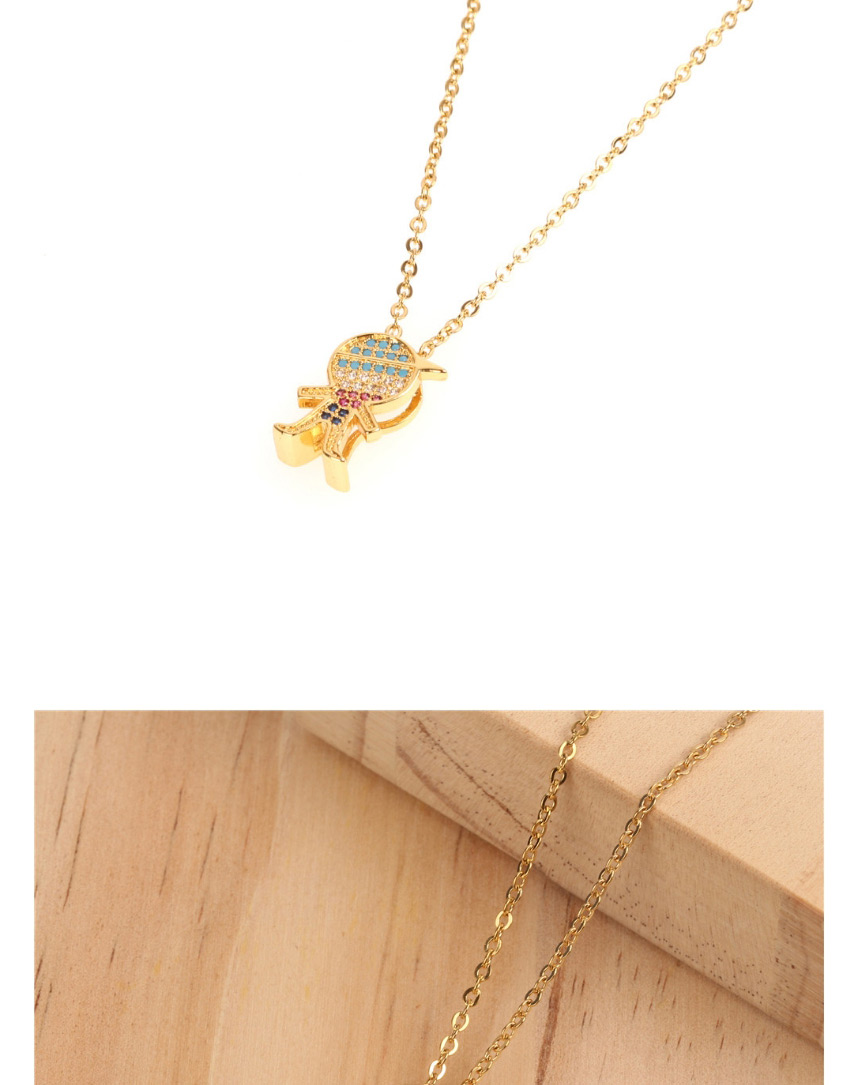 Fashion Gold Diamond Character Necklace,Necklaces