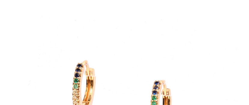 Fashion Gold Zirconium Awl Earrings,Earrings