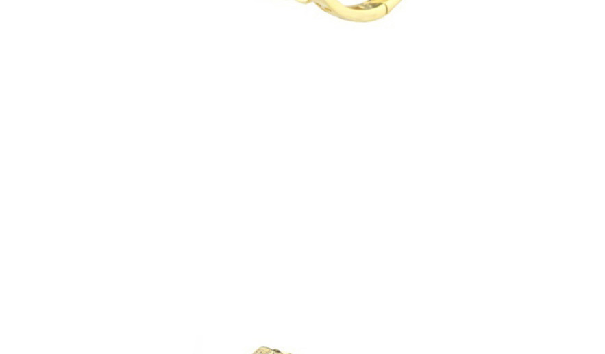 Fashion Gold Copper Plated Zirconium Hollow Earrings,Earrings