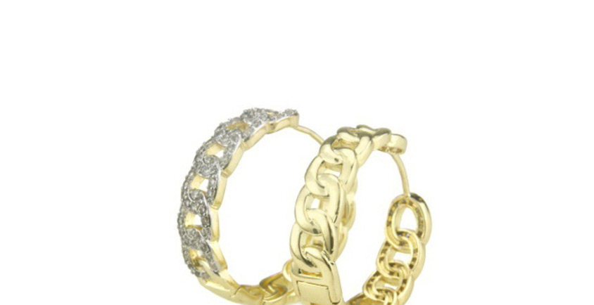 Fashion Gold Plating Zirconium Hollow Earrings,Earrings
