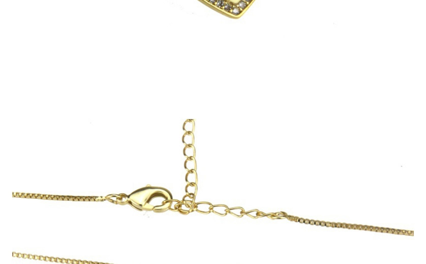 Fashion Gold Openwork Zirconium Heart Necklace,Necklaces