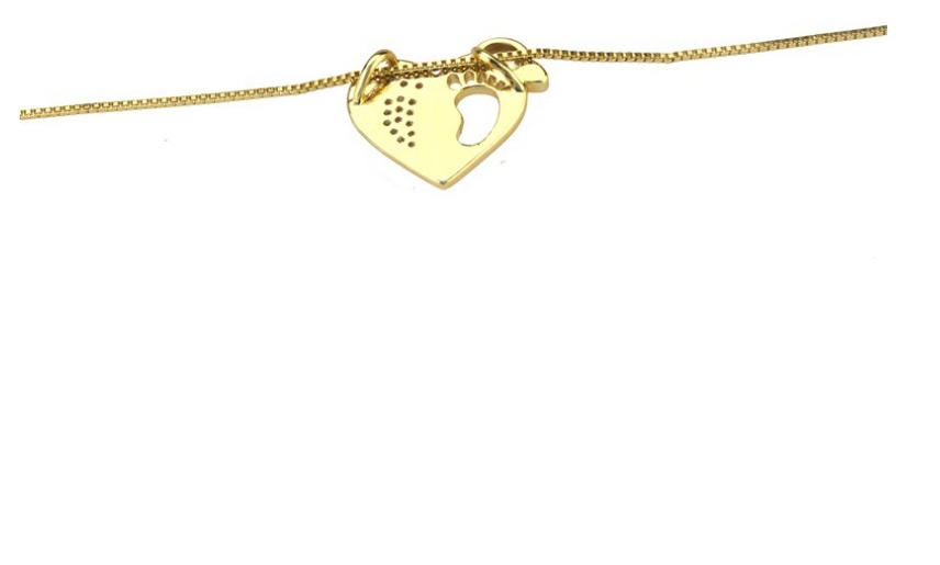 Fashion Gold Zirconium-filled Hollow Ankle Necklace,Necklaces