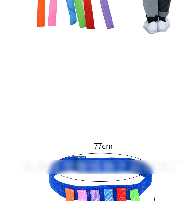 Fashion Blue Tie + 6 Tails Tail Tail Straps For Children