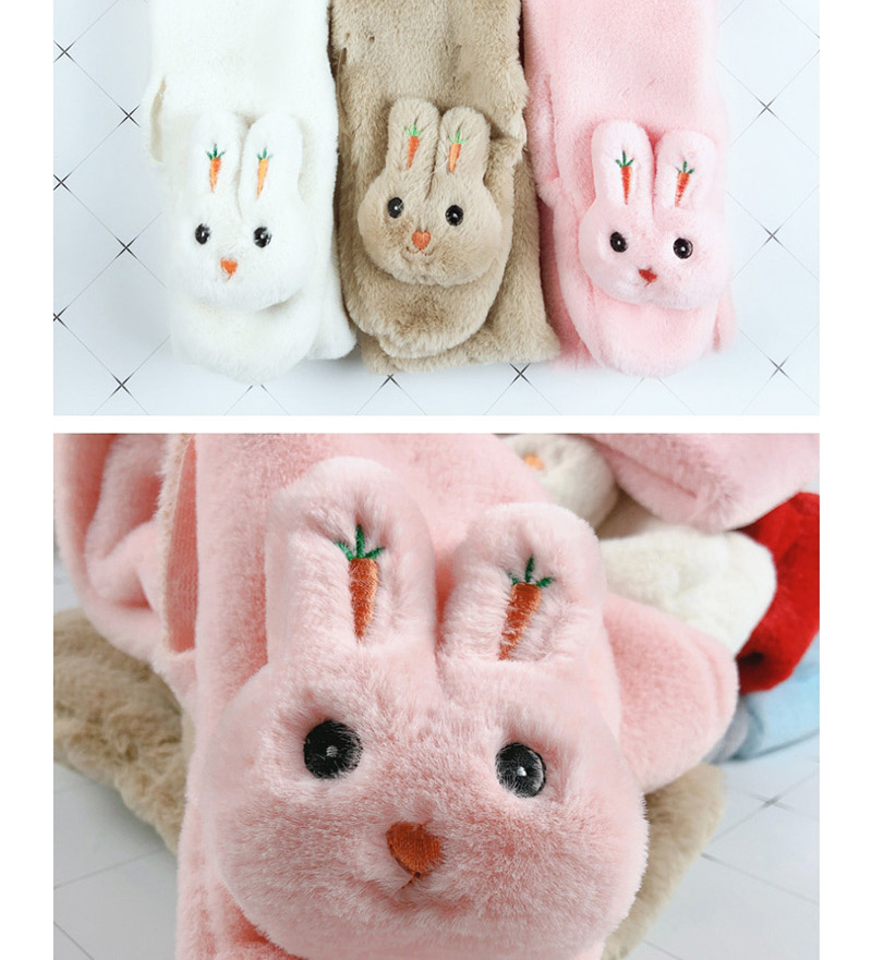 Fashion Shy Rabbit White Cartoon Rabbit Furry Cross Children