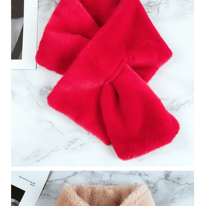 Fashion Red Imitation Otter Rabbit Fur Collar,knitting Wool Scaves