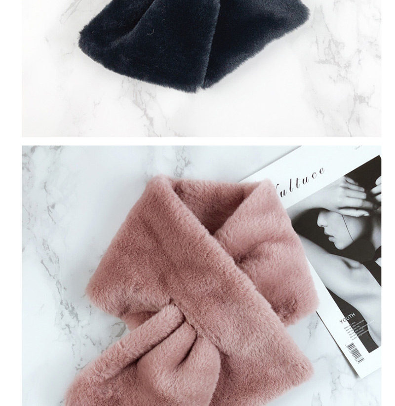 Fashion Pink Imitation Otter Rabbit Fur Collar,knitting Wool Scaves
