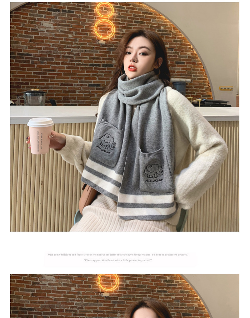 Fashion Black Dual-use Knitted Woolen Pocket Shawl,knitting Wool Scaves