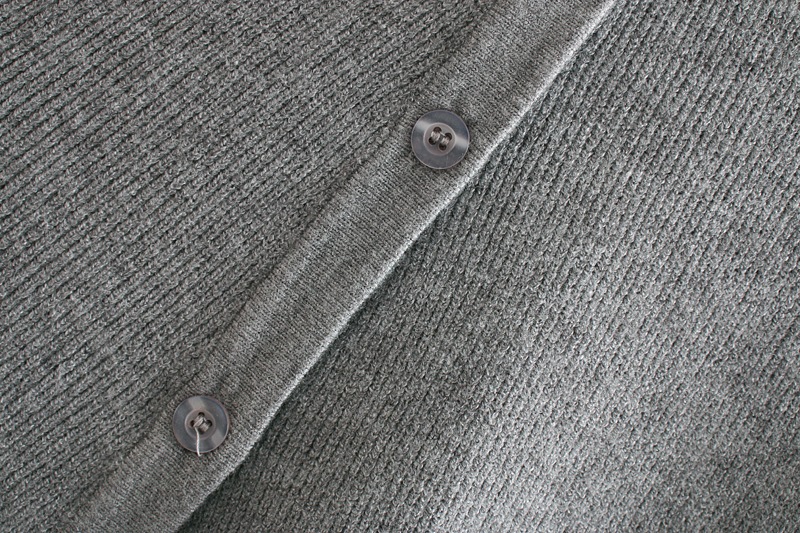 Fashion Gray Button Knit Skirt,Skirts