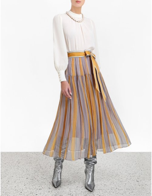 Fashion Color Striped Skirt,Skirts