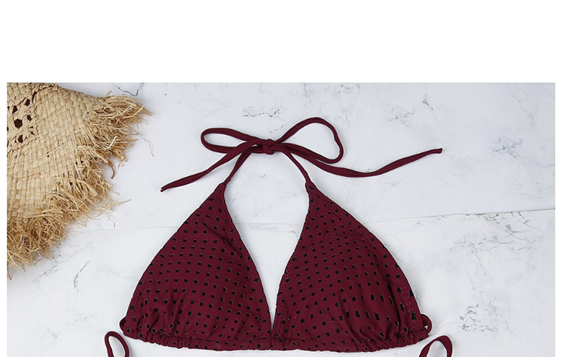 Fashion Red Bandage Openwork Split Swimsuit,Bikini Sets