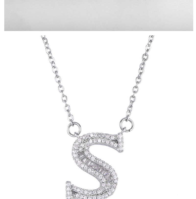 Fashion L Silver English Alphabet Adjustable Necklace,Necklaces