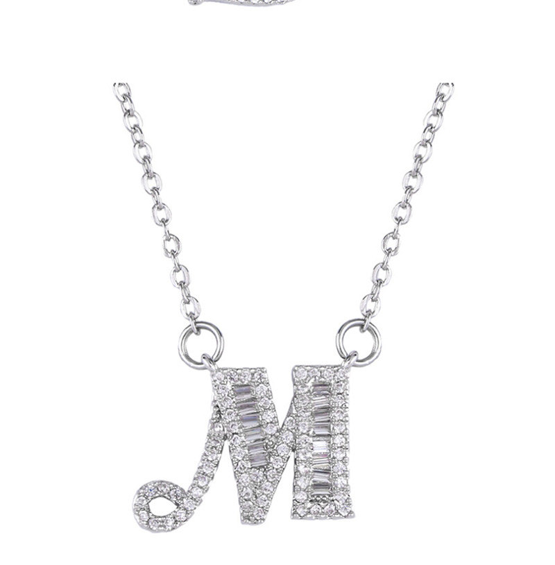 Fashion H Silver English Alphabet Adjustable Necklace,Necklaces