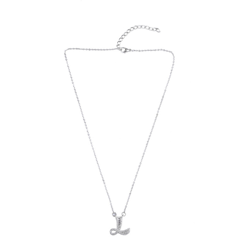 Fashion G Silver English Alphabet Adjustable Necklace,Necklaces