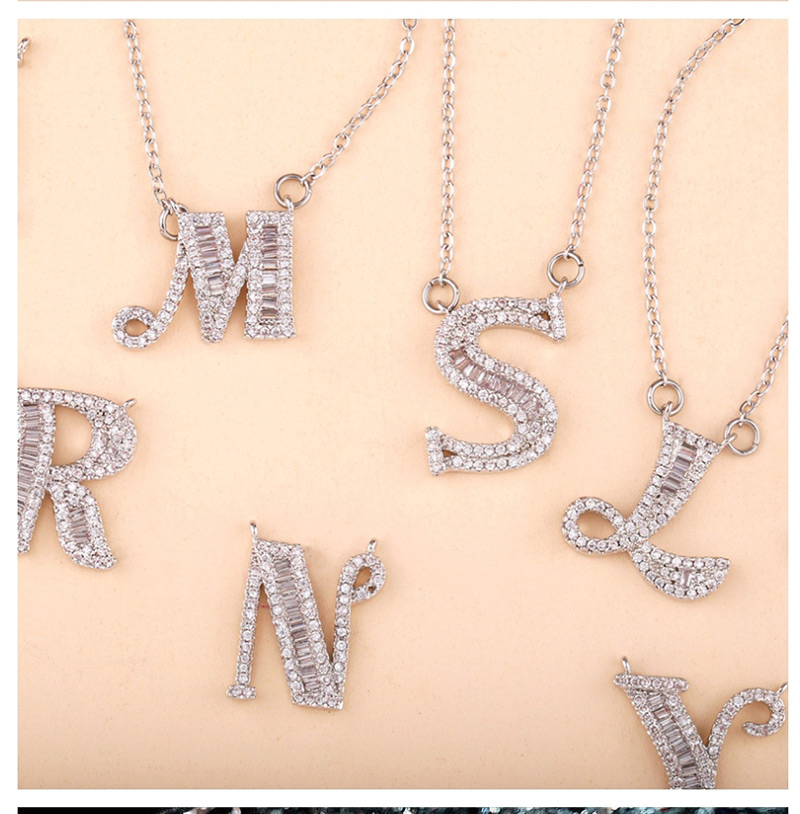 Fashion U Silver English Alphabet Adjustable Necklace,Necklaces