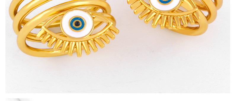 Fashion Gold Eye Opening Drip Three Ring Ring,Rings
