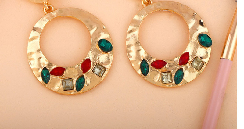 Fashion Gold Geometric Alloy Hollow Circle Earrings,Drop Earrings