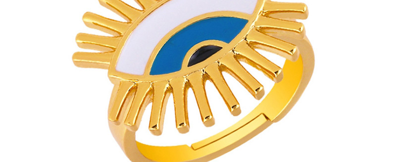 Fashion Gold Eye Drip Opening Ring,Rings