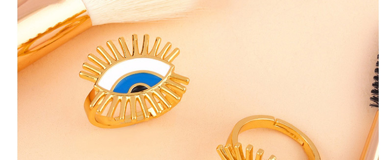 Fashion Gold Eye Drip Opening Ring,Rings